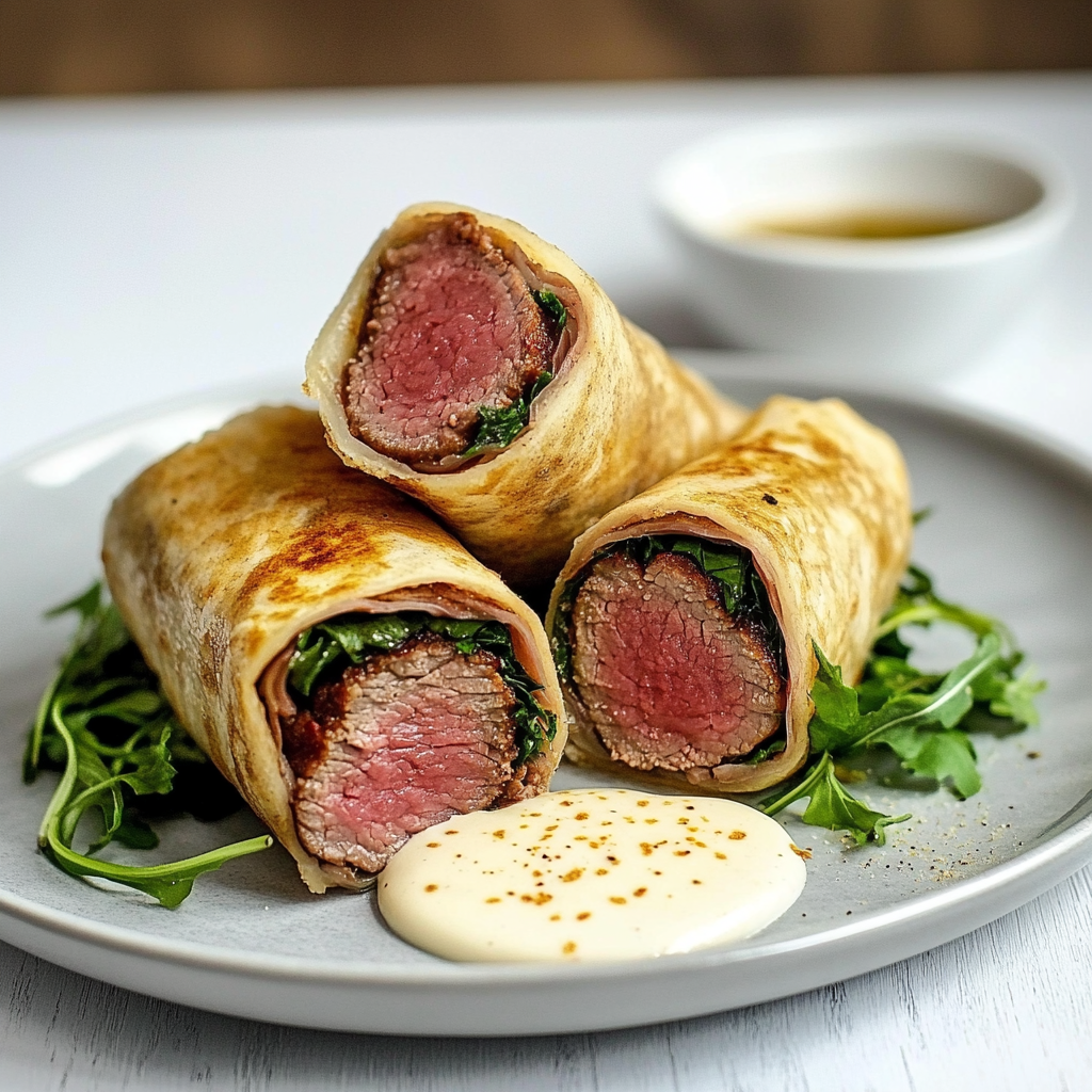 Recipe preparation for Roast Beef Wraps