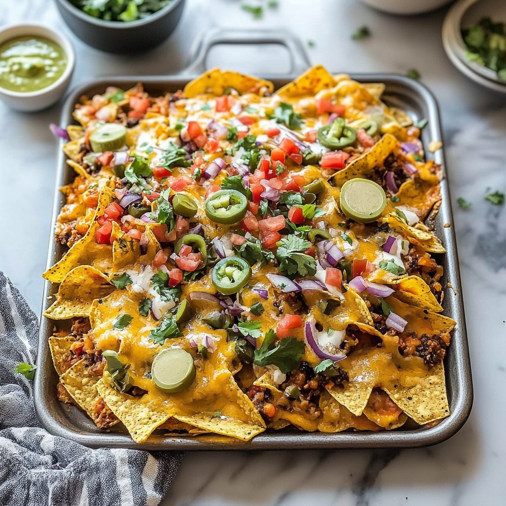 Recipe preparation for Sheet Pan Nachos