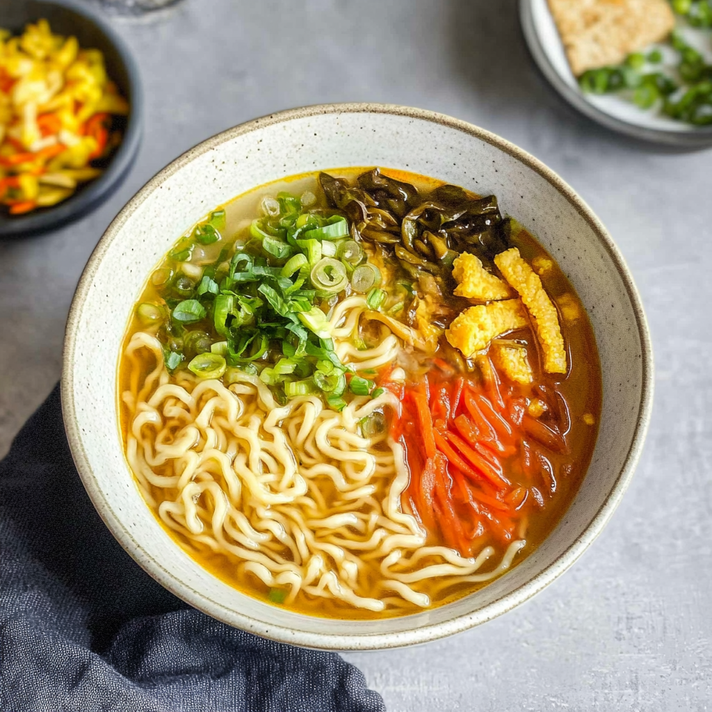 Recipe preparation for Vegetable Miso Ramen