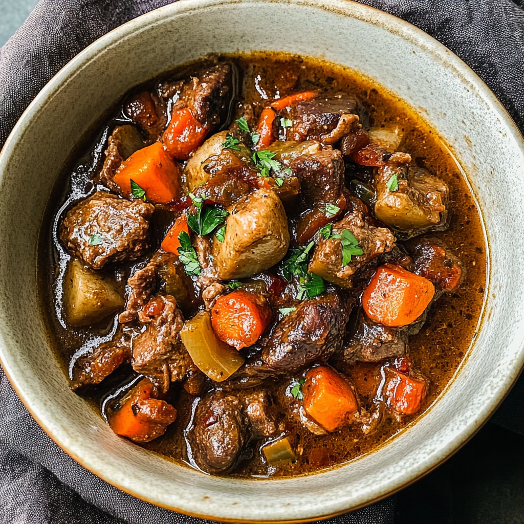 Recipe preparation for Instant Pot Beef Bourguignon