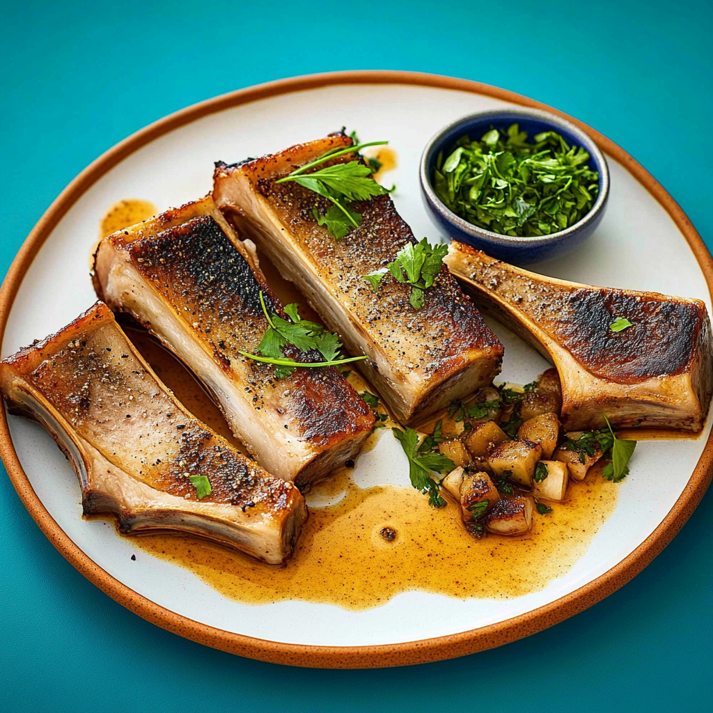 Recipe preparation for Roasted Bone Marrow