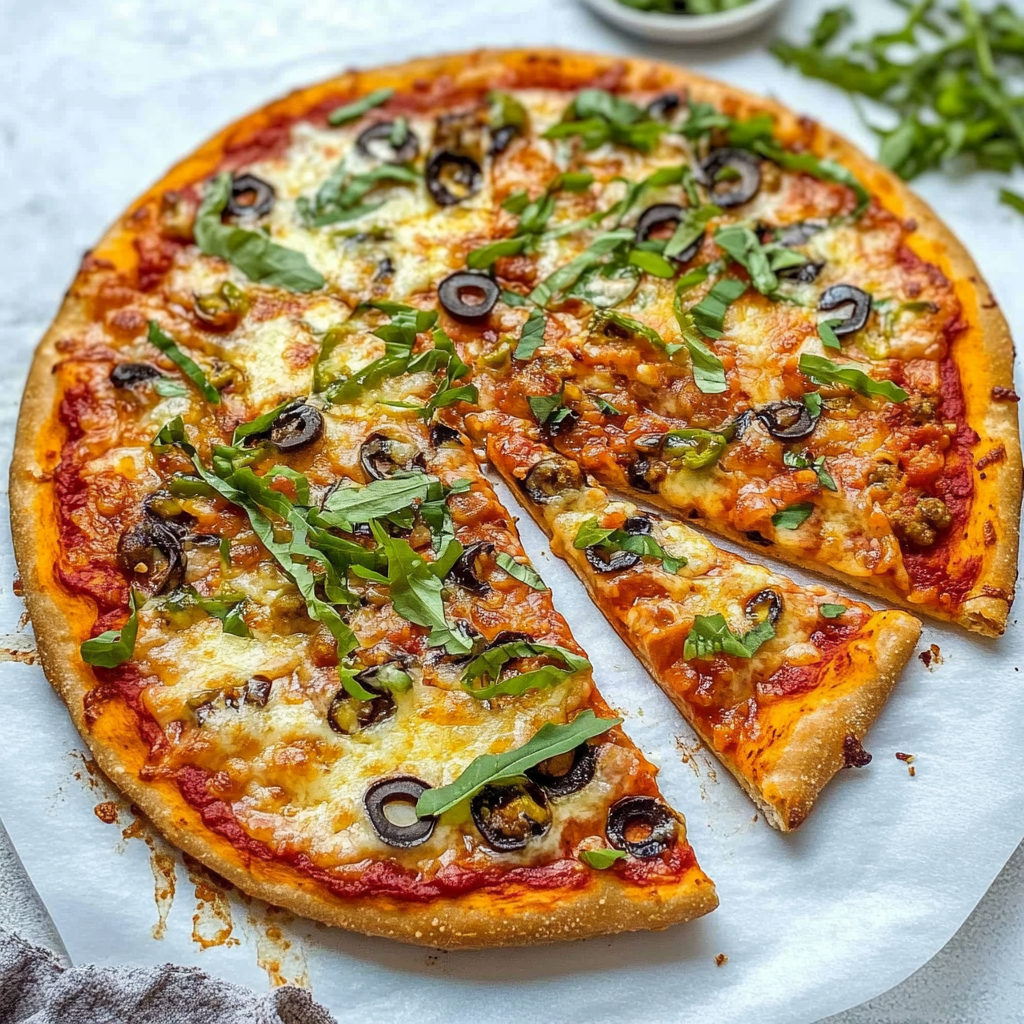 Recipe preparation for 20-Minute Healthy Pizza