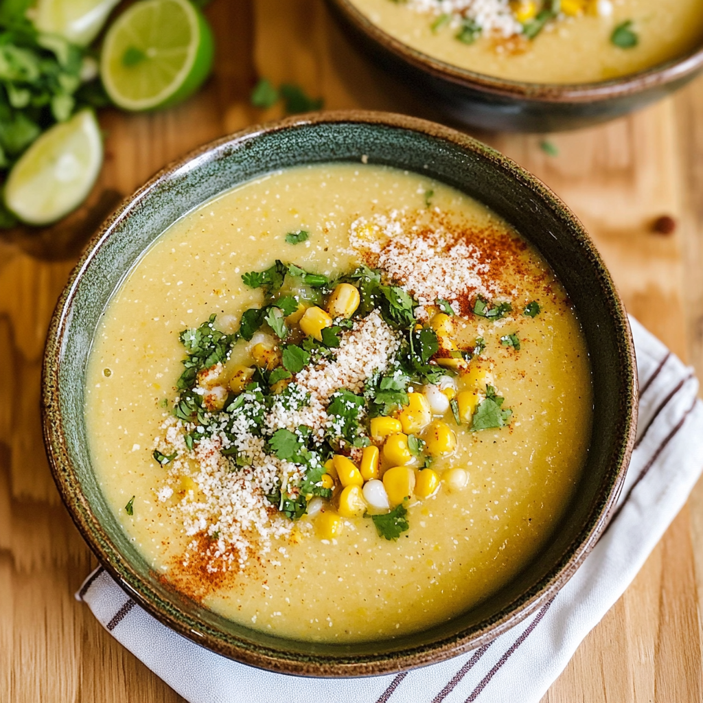 Recipe preparation for Mexican Street Corn Soup