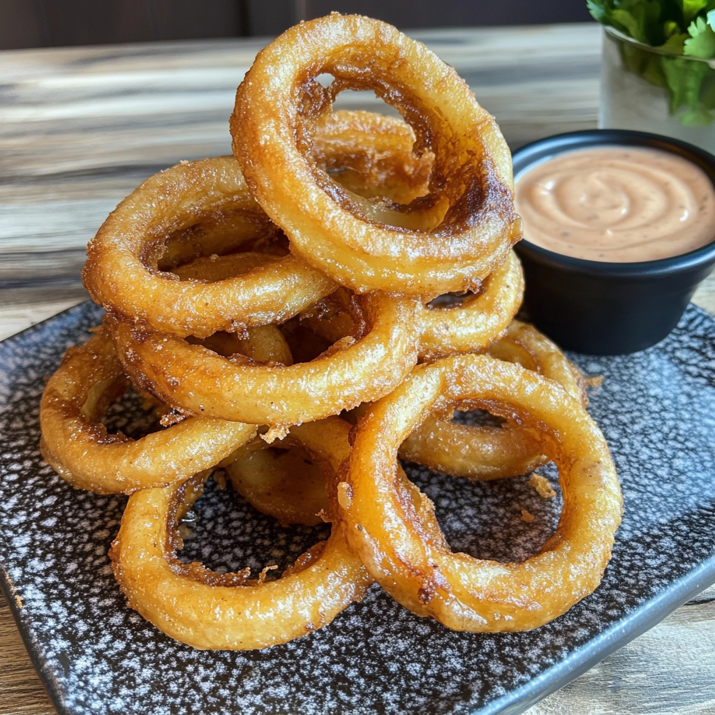 Recipe preparation for Beer Battered Onion Rings