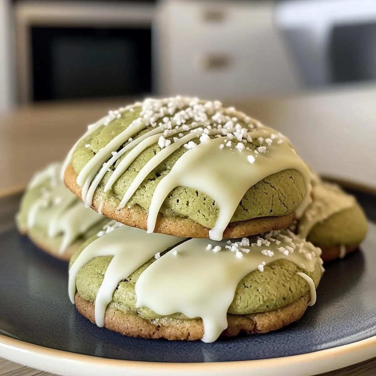 White Chocolate Matcha Mint Cookies