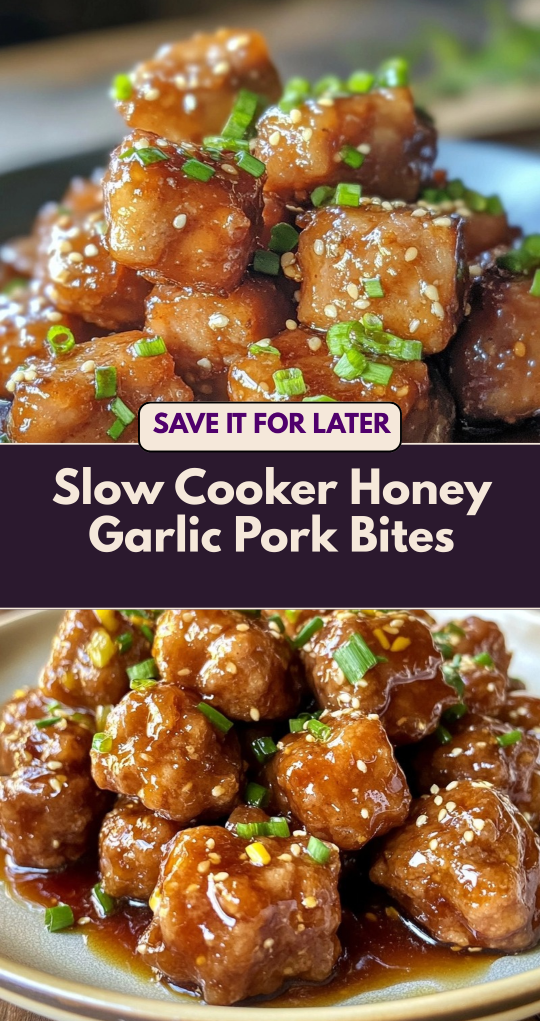 Slow Cooker Honey Garlic Pork Bites