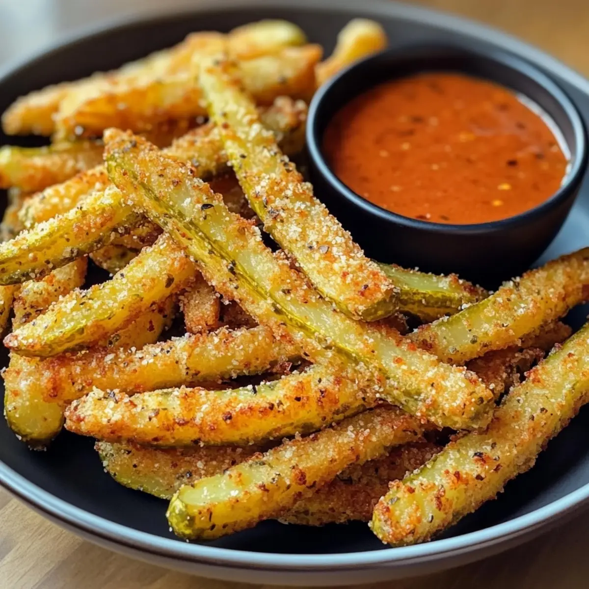 Pickle Fries with Spicy Dipping Sauce