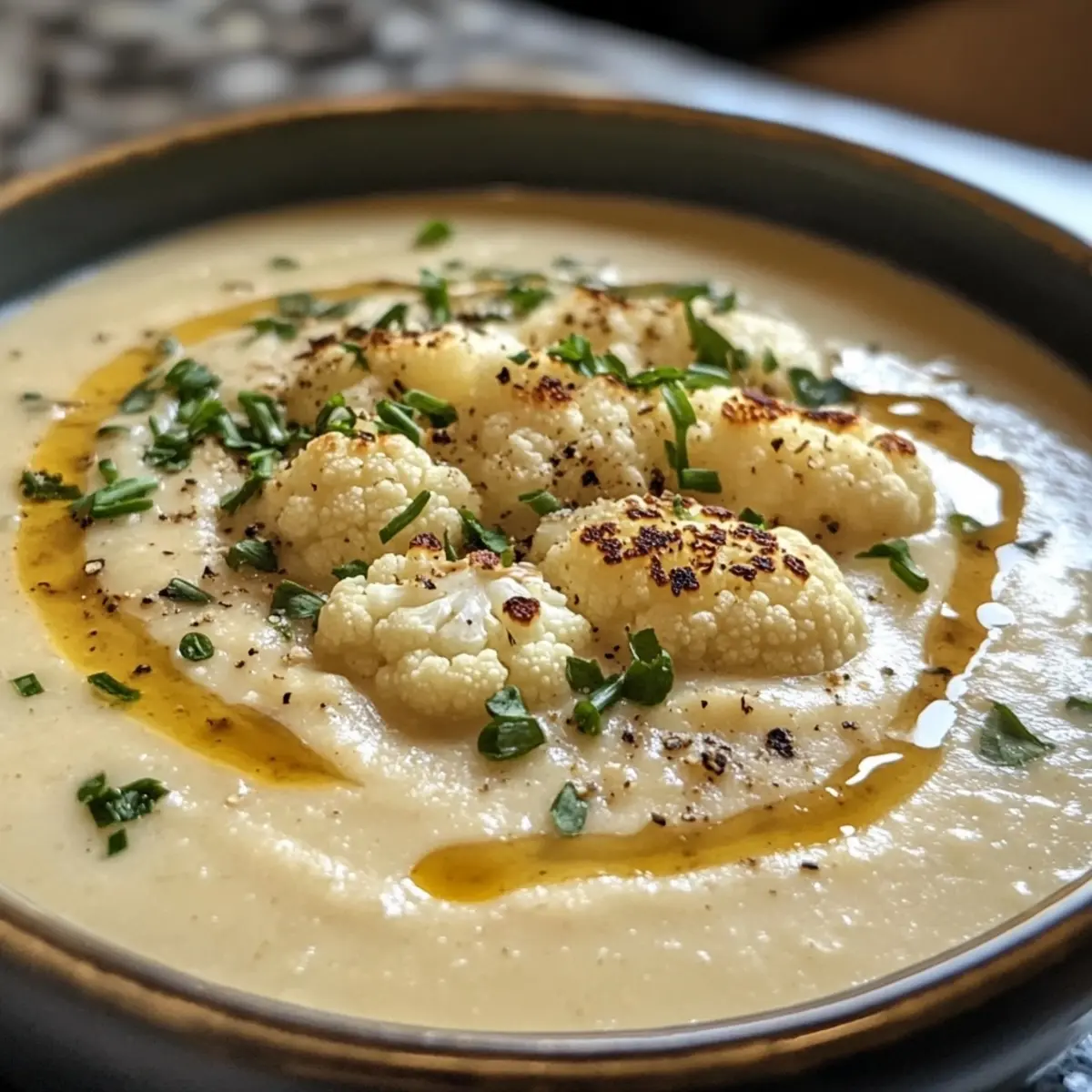 Keto Loaded Cauliflower Soup