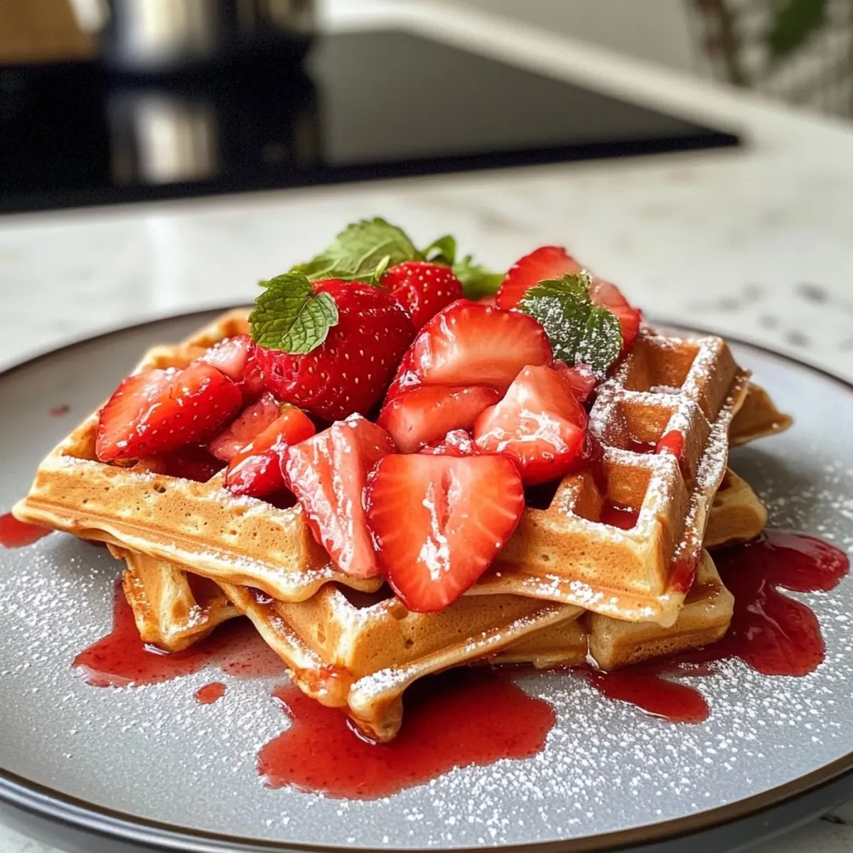 Strawberry Waffles Recipe