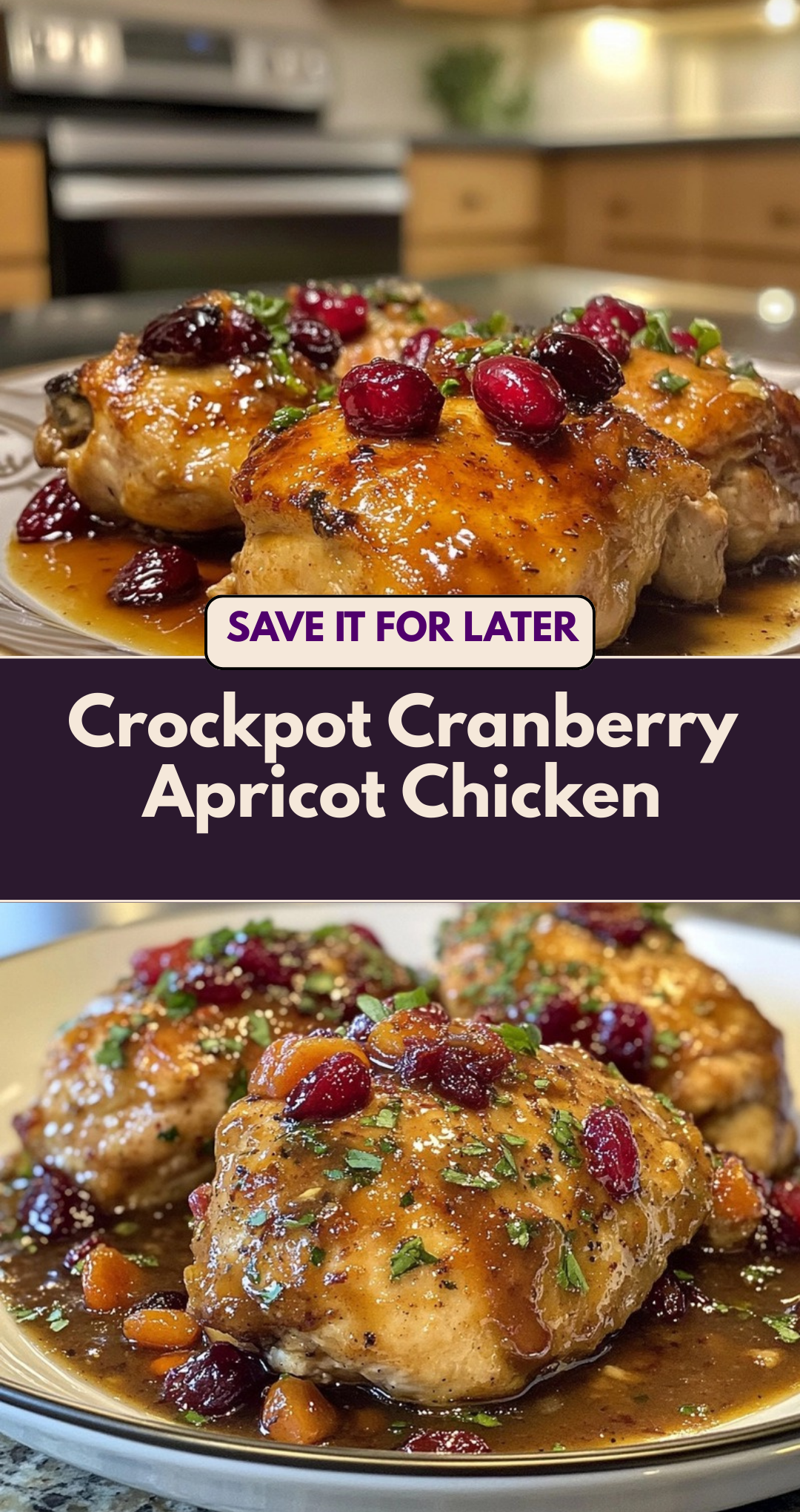 Crockpot Cranberry Apricot Chicken