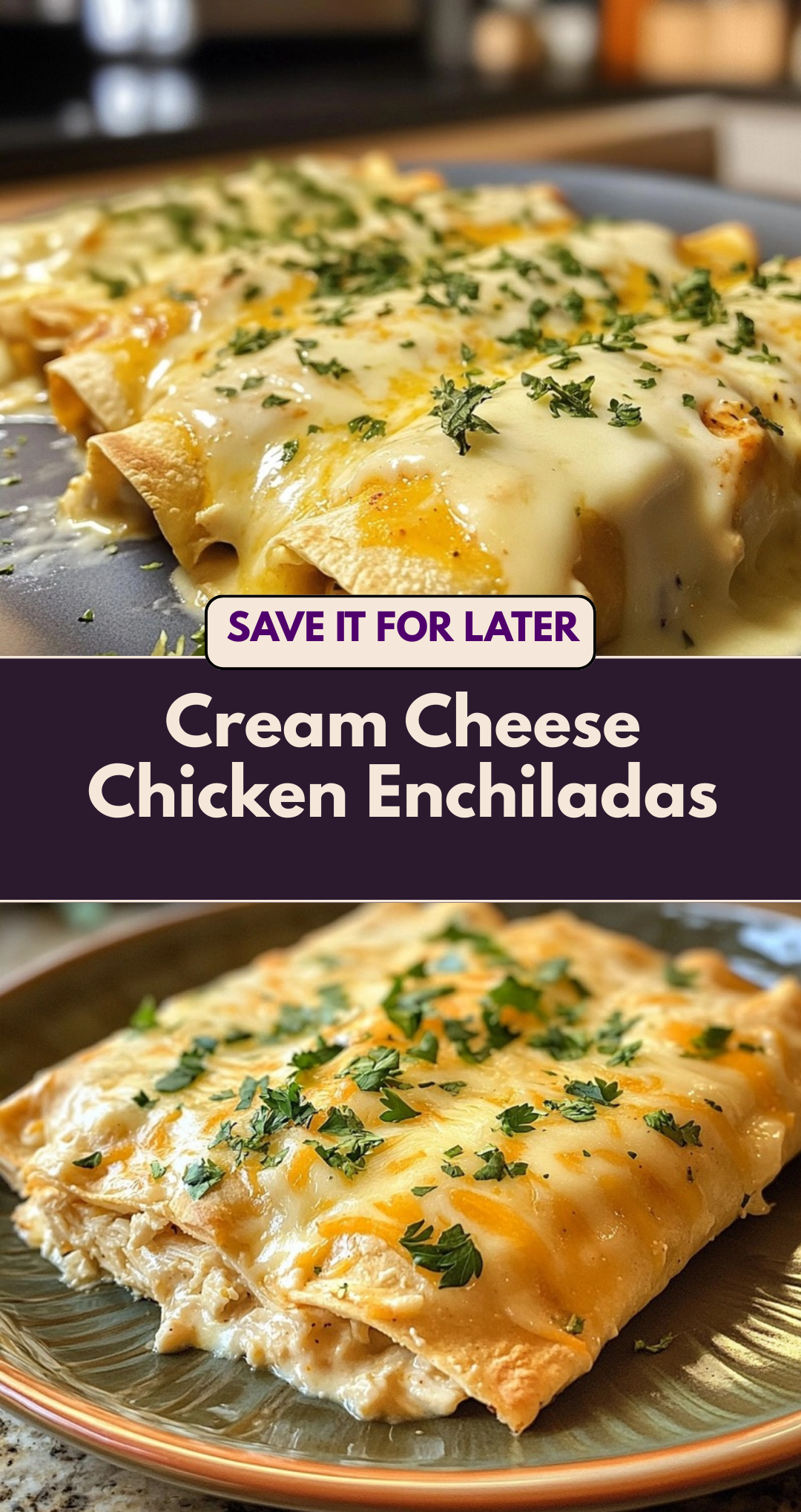 Cream Cheese Chicken Enchiladas