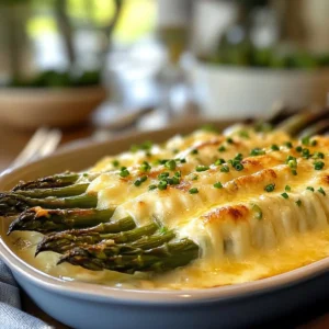 Baked Asparagus Hollandaise Gratin
