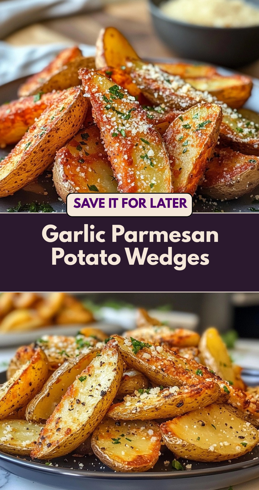 Garlic Parmesan Potato Wedges