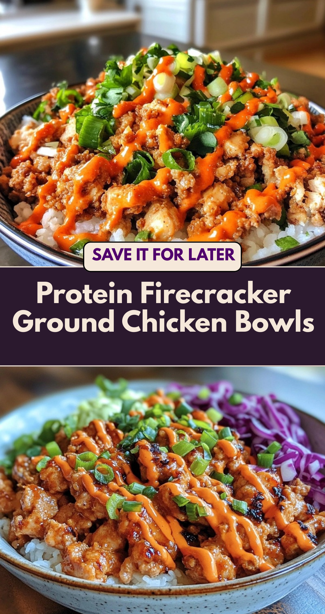 Protein Firecracker Ground Chicken Bowls
