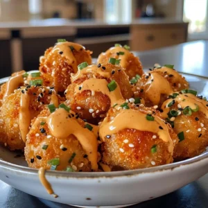 Crispy Bang Bang Salmon Bites Bowls