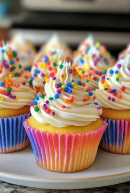 Rainbow Cupcakes with Fluffy Vanilla Frosting