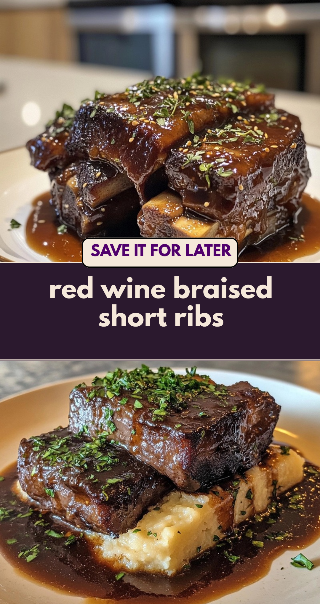 red wine braised short ribs