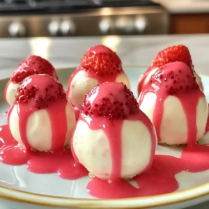 Strawberry Velvet Cheesecake Truffle Bites