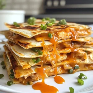 Cheesy Hot Honey Chicken Quesadillas