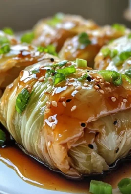 Savory Sesame Ginger Keto Cabbage Rolls