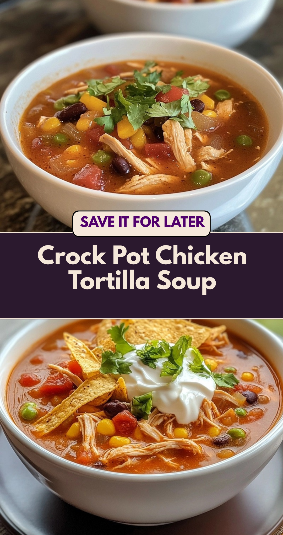 Crock Pot Chicken Tortilla Soup