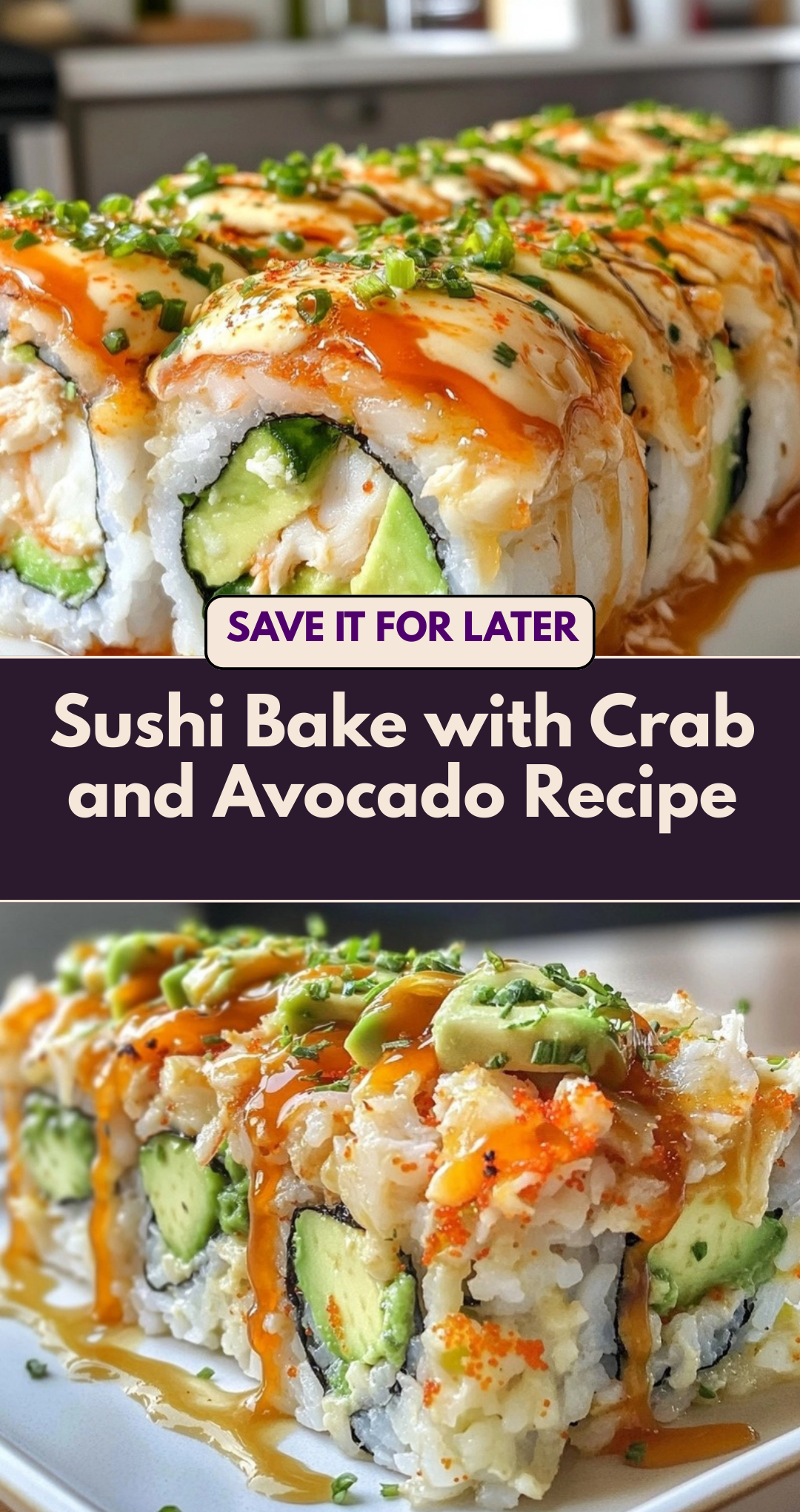 Sushi Bake with Crab and Avocado Recipe