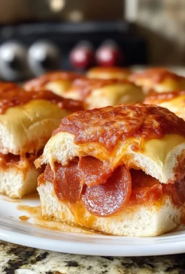 pepperoni pizza sliders with Hawaiian rolls