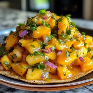 Mango Habanero Ceviche Tostadas