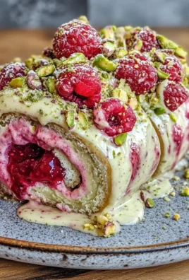 Raspberry Pistachio Cream Rolls
