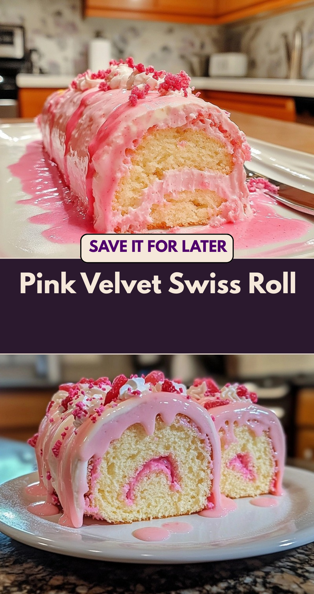 Pink Velvet Swiss Roll