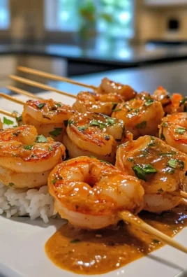 Thai Red Curry Shrimp Skewers