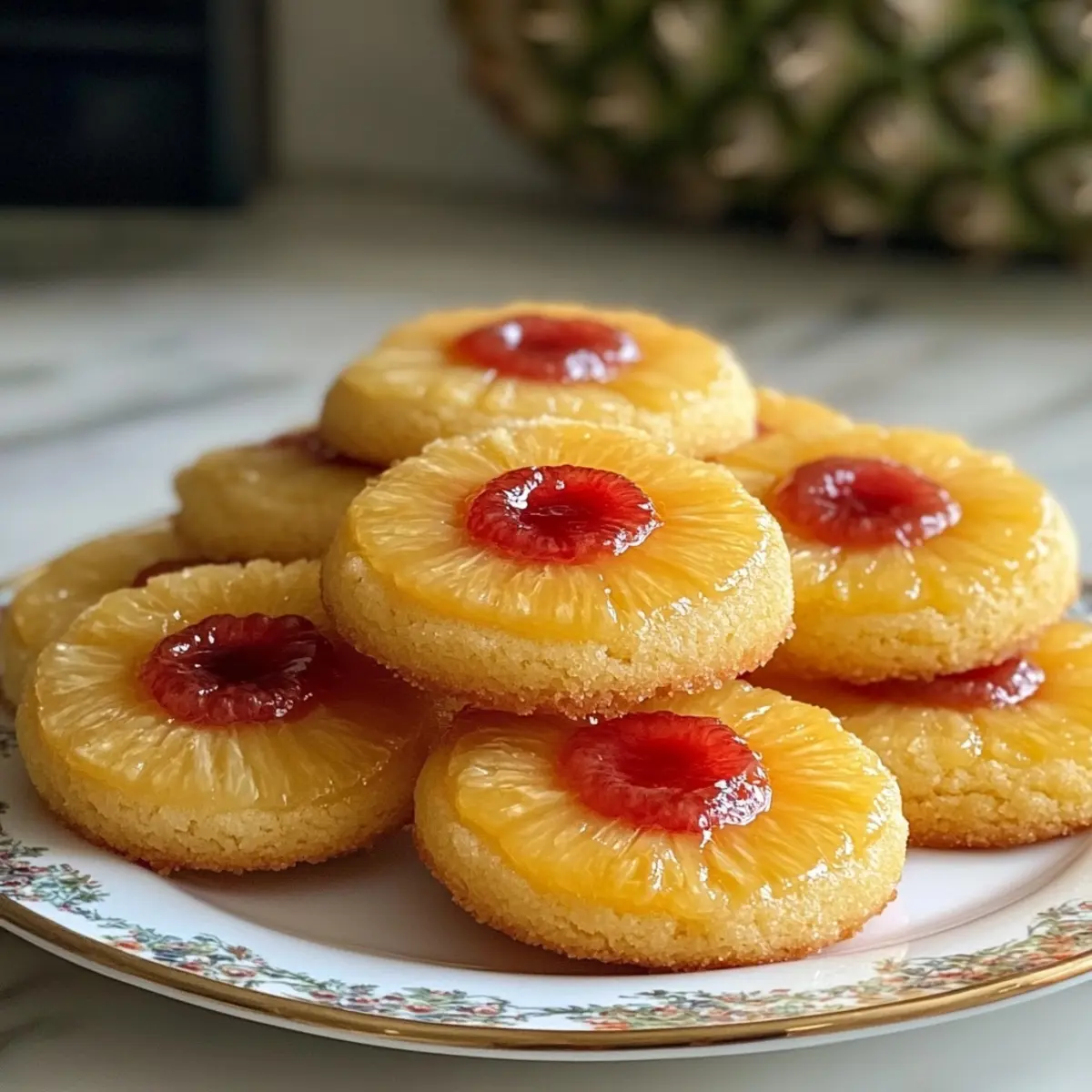 Pineapple Upside Down Sugar Cookies