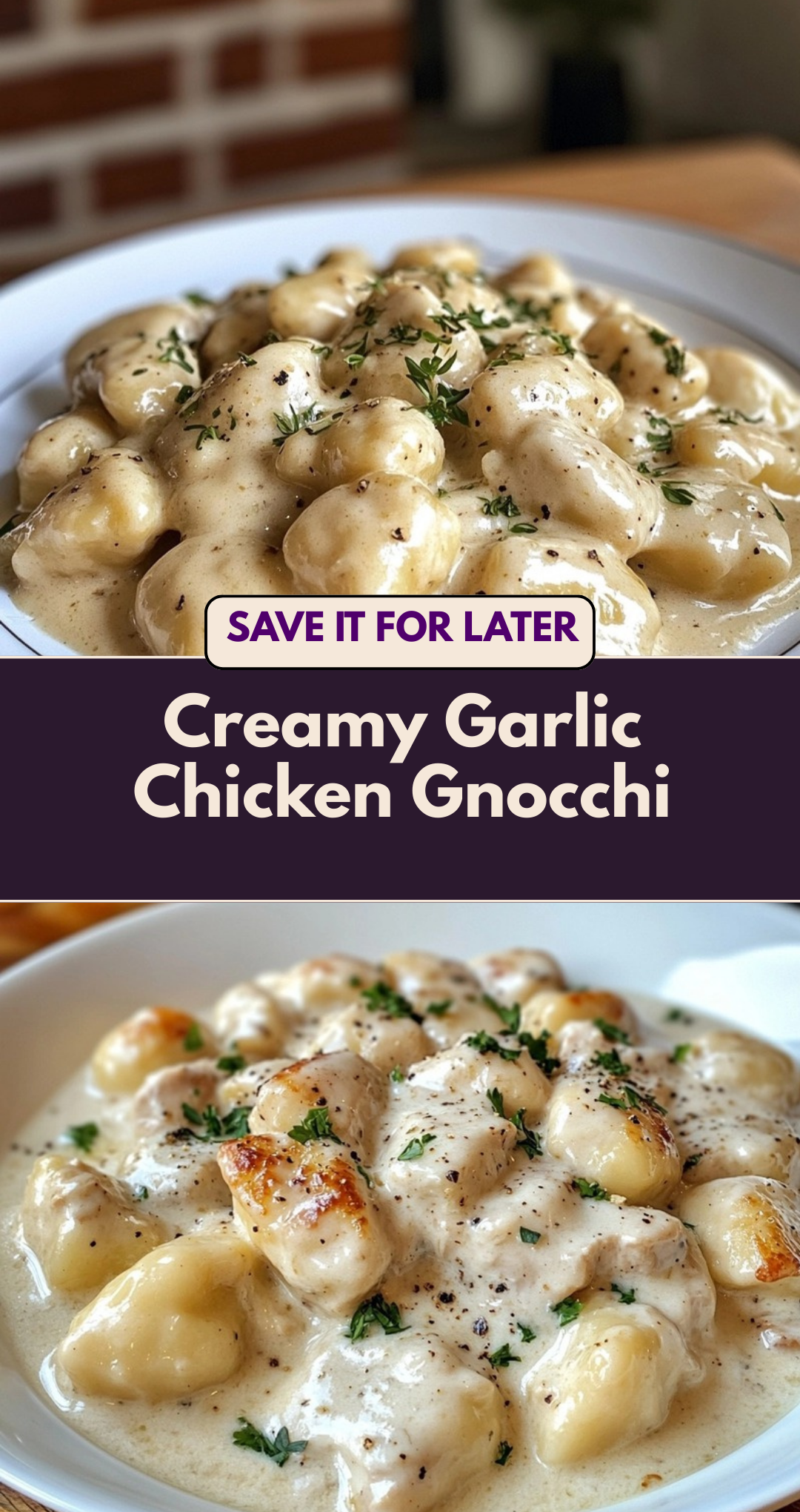 Creamy Garlic Chicken Gnocchi