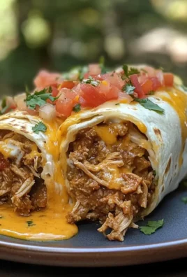 Pulled Pork Burritos with Cheesy Sour Cream Sauce