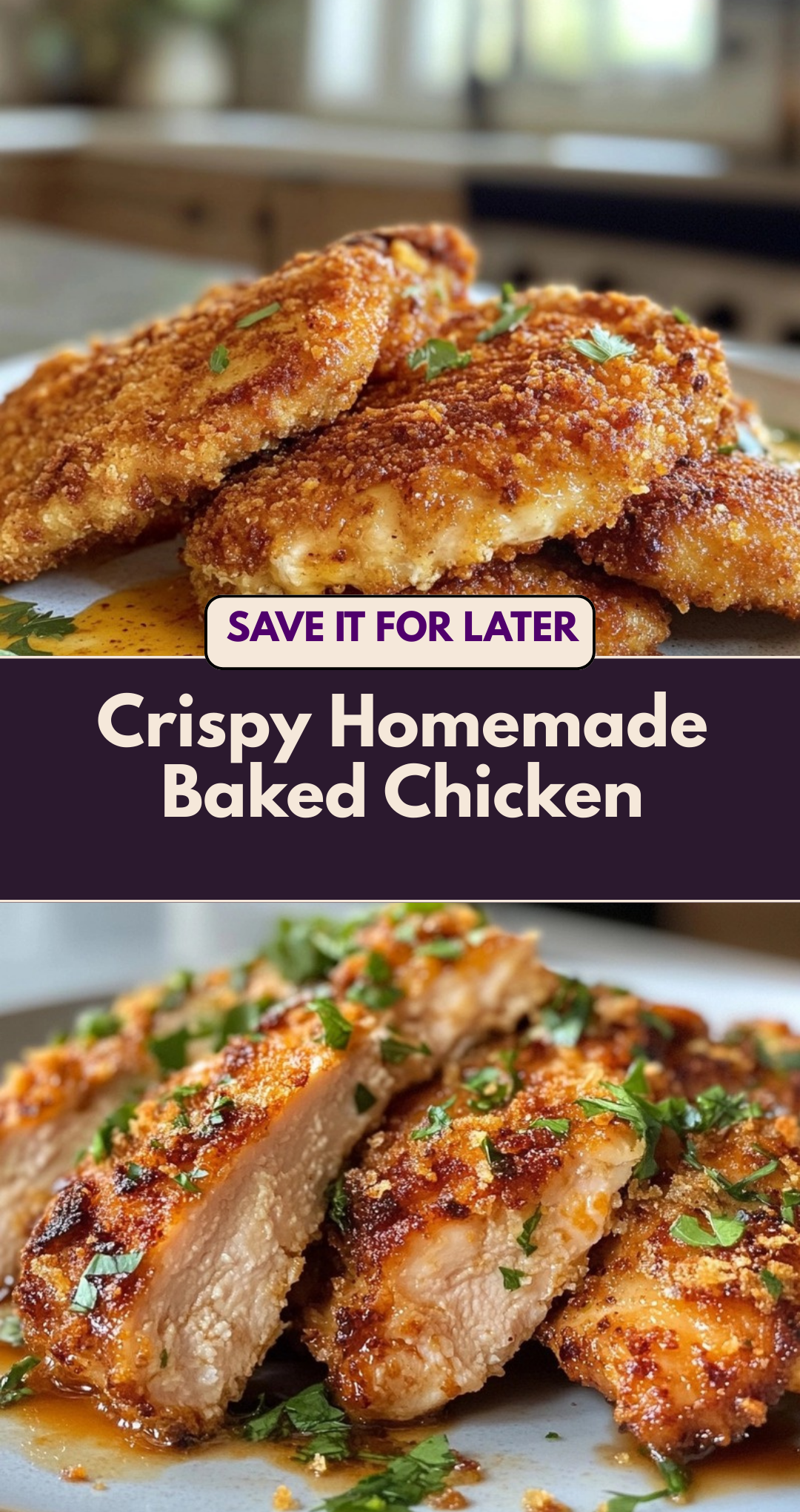 Crispy Homemade Baked Chicken