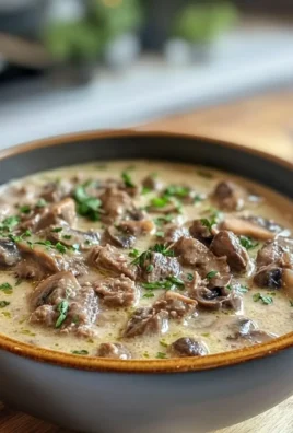 Creamy Keto Beef & Mushroom Soup