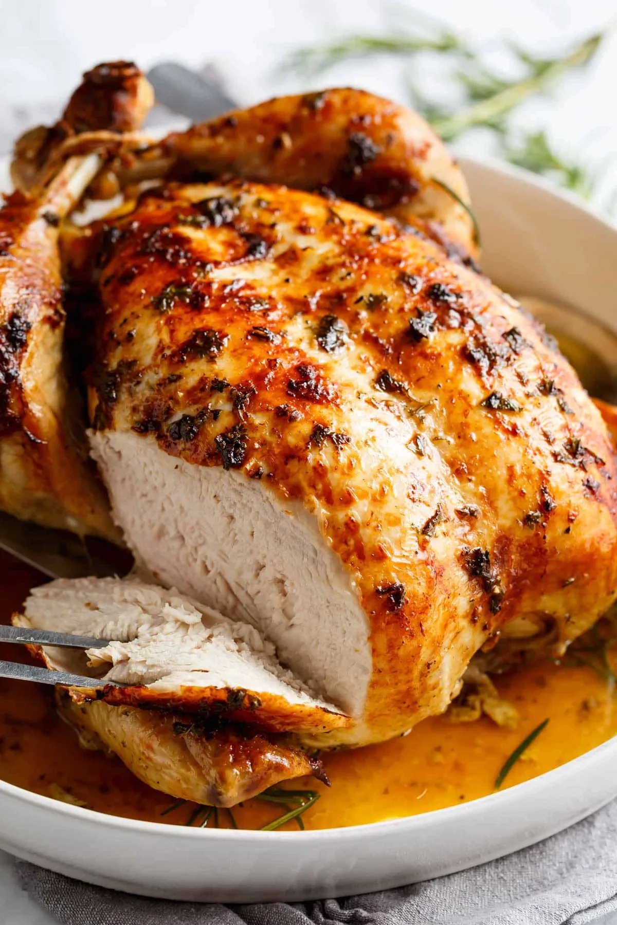 Garlic Herb Butter Roast Chicken