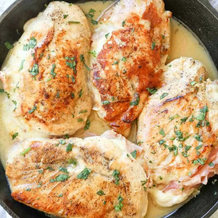 Ham and Cheese Stuffed Chicken Breast