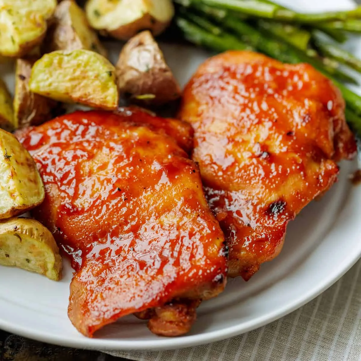 Baked BBQ Chicken Thighs