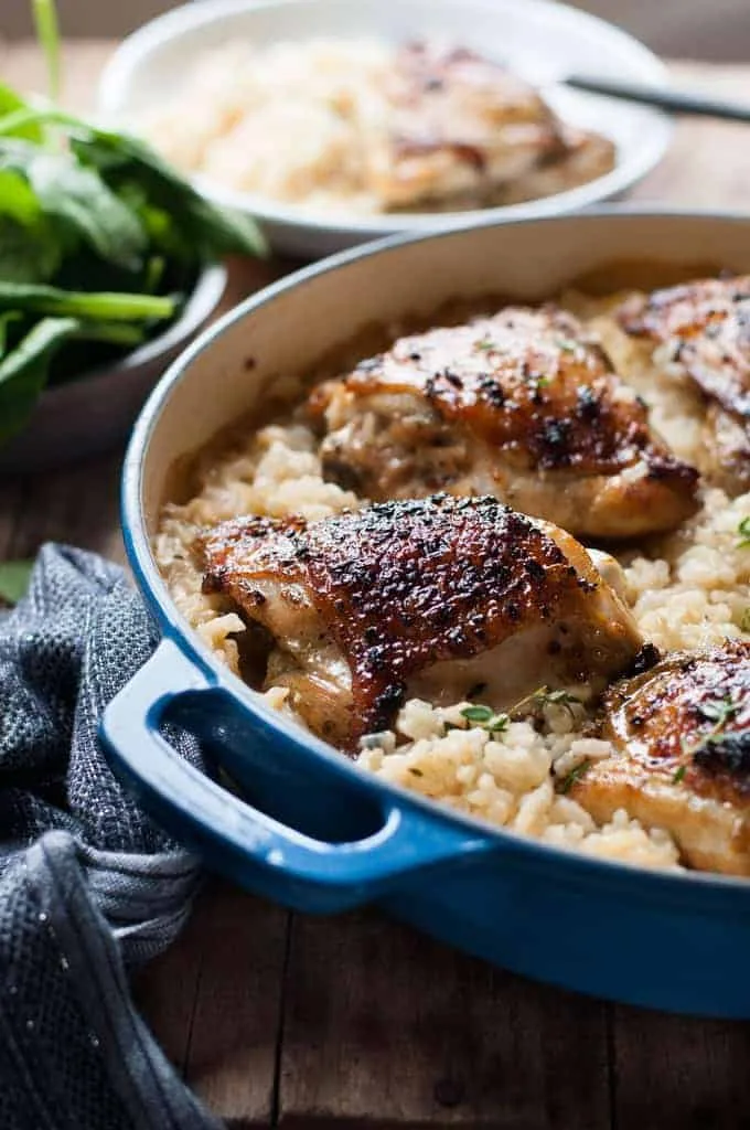 One-Pot Lemon Pepper Chicken and Risotto